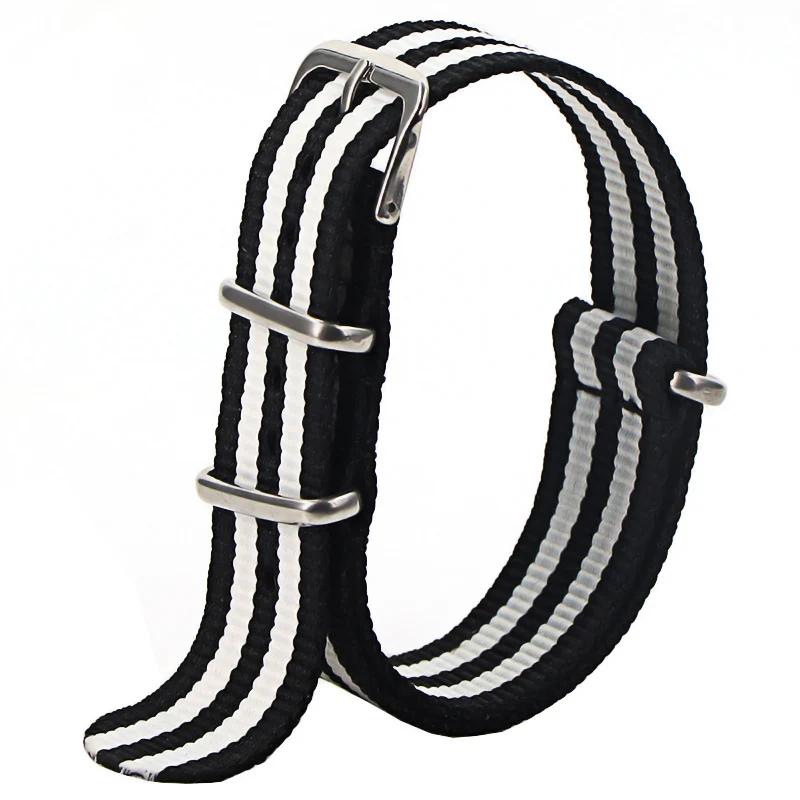 Sport Nylon Watch Band for Women&Men Watch Strap 18mm 20mm 22mm Army Sport Strap Fabric Nylon Watchband Buckle Belt