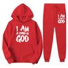Direct supply, European and American trendy brand fleece sweater sweatpants set, new women's clothing, letter-printed hoodie women's suit