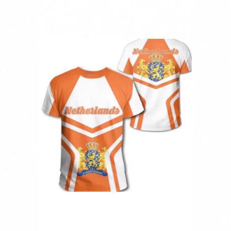 2025 Dutch Flag T-shirt 3D Printed Dutch Orange T-shirt Oversized Short-sleeved Outdoor Sports Top T-shirt