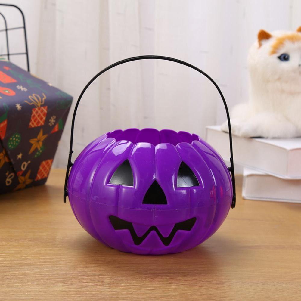 Mini Pumpkin Bucket Mini Pumpkin Handheld Bucket Halloween Pumpkin Candy Buckets  Halloween Party