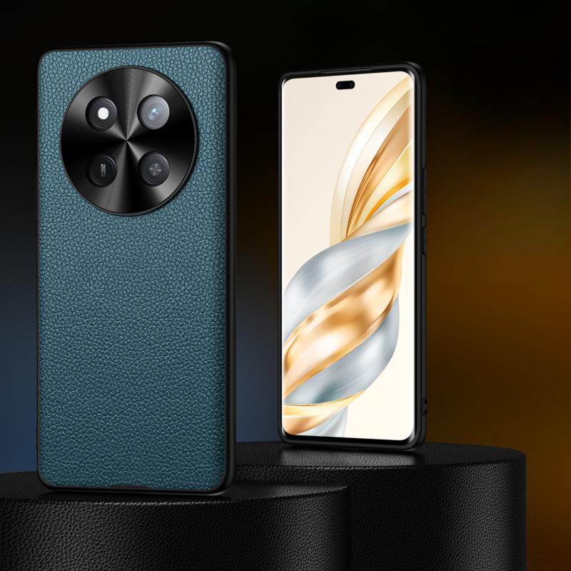 

Подходит для чехла для телефона Honor X60pro с рисунком личи, противоударный чехол-книжка из кожи для бизнеса HONOR X50 с полной защитой аппаратной линзы Honor X50 GT