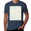 Pretty Spring Yellow And Teal Polka Dots Tshirt Minimalist Plain Crew Neck Tshirt