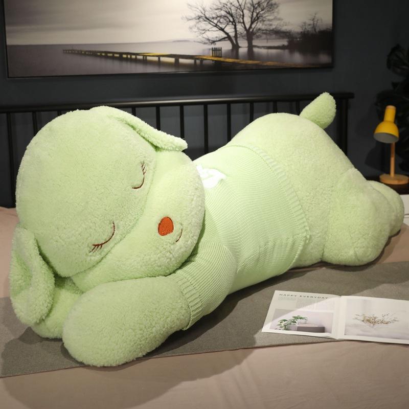 

Large sweater dog throw pillow plush toy doll big dog doll girl sleeping soothing doll 80cm（1.1kg） зелёный