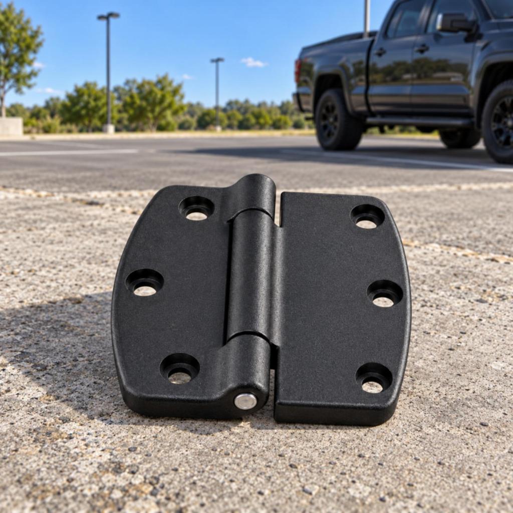 PowderCoated Door Hinge with VibrationDamping Strip HeavyDuty for Modified Vehicles, Control