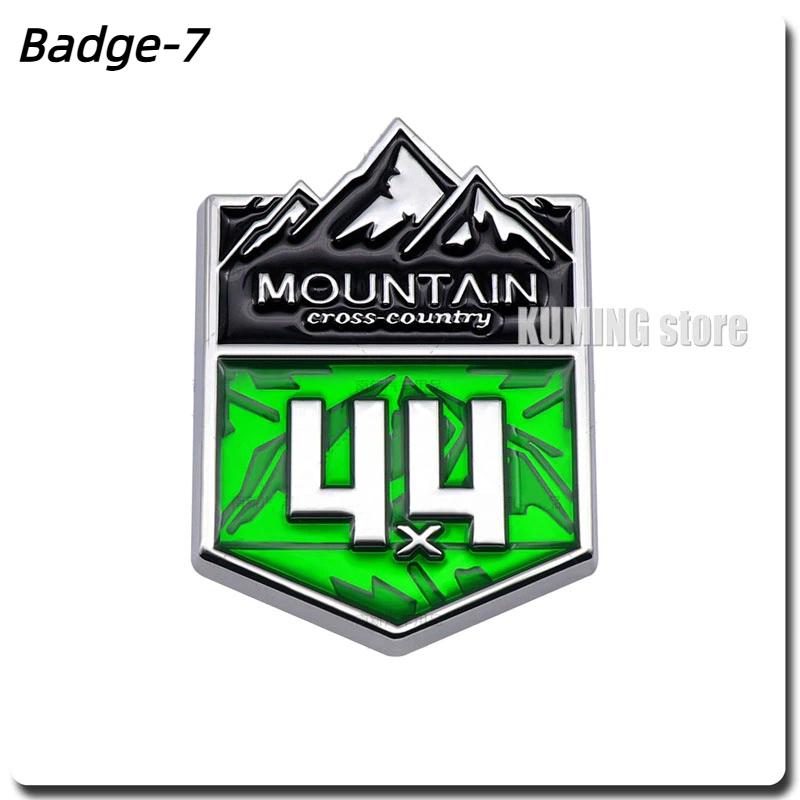 3D Metal 4X4 Mountain Cross Country Badge Auto 4WD Emblem Car Stickers Styling Decals Accessories