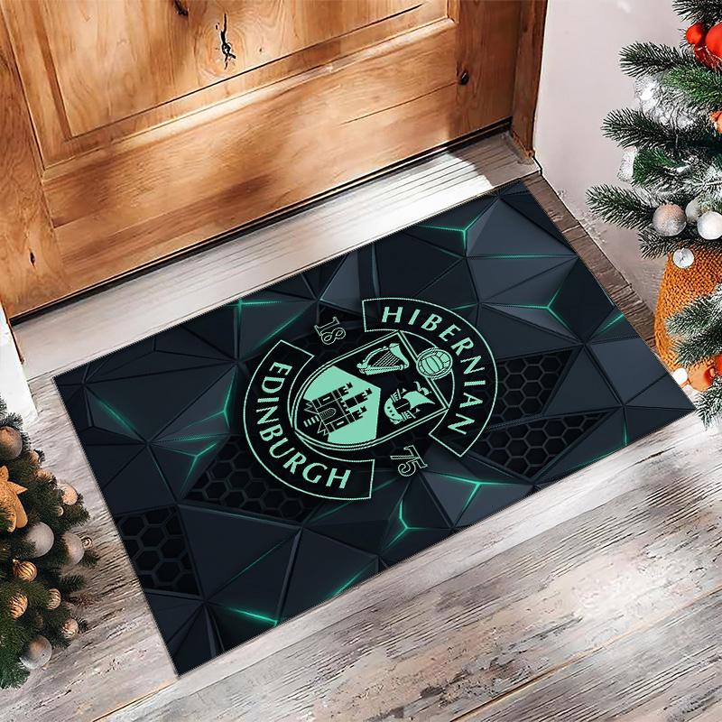 Tappeto Morbido per Pavimento Antiscivolo Hibernian FC Calcio Calcio Modello Tappeto per Interni Tappetino Decorazione Sportiva per Camera da Letto