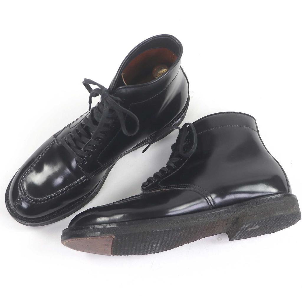 Skvělé ALDEN Kotníkové boty Kůže Norská přední část Tanker Boots černé Cordovan Použité