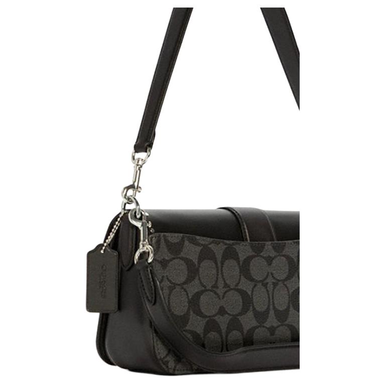 Coach Georgie 26 Classic Monogram Studded Carriage Logo Coated Canvas Underarm Bag Wine God Bag Crossbody Shoulder Bag Medium Women bags 5605-SVS3L