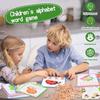 Montessori Alphabet Learning Toy Set for Kids Ages 3-7, Spelling Game with 100 Wooden Letters, 30 Double-Sided Cards & Storage Bag, Educational Gift