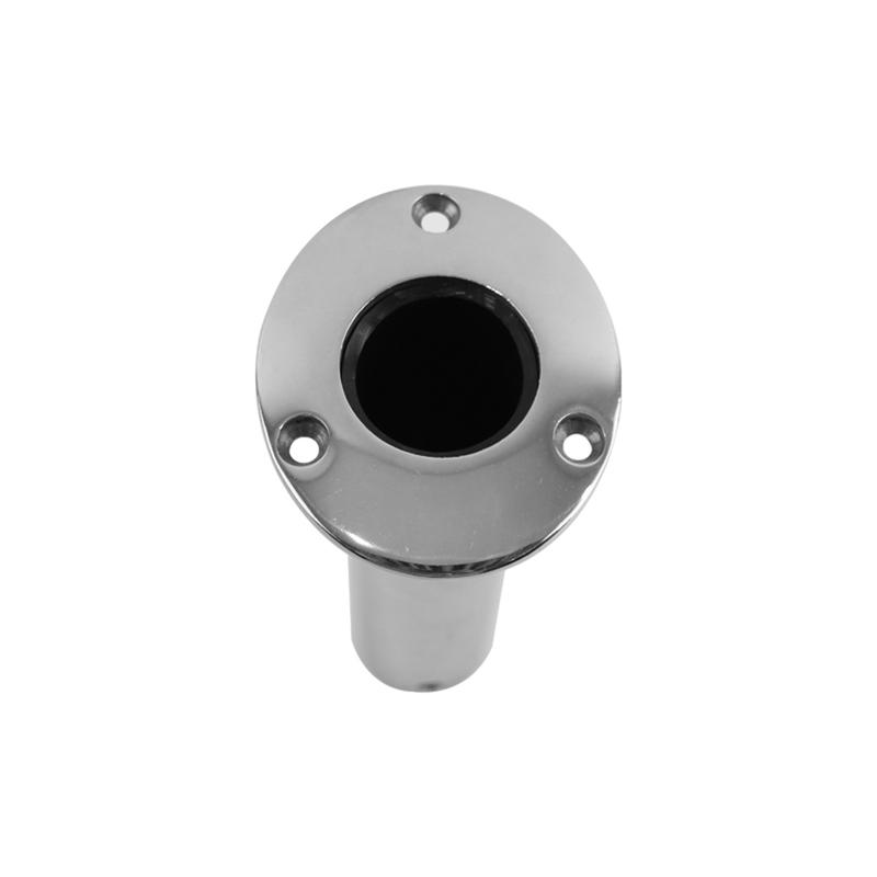 Marine Heavy Duty Stainless Steel Boat Cast Fishing Rod Holder Oval 15°/30°/90° with PVC Inner Boat Hardware