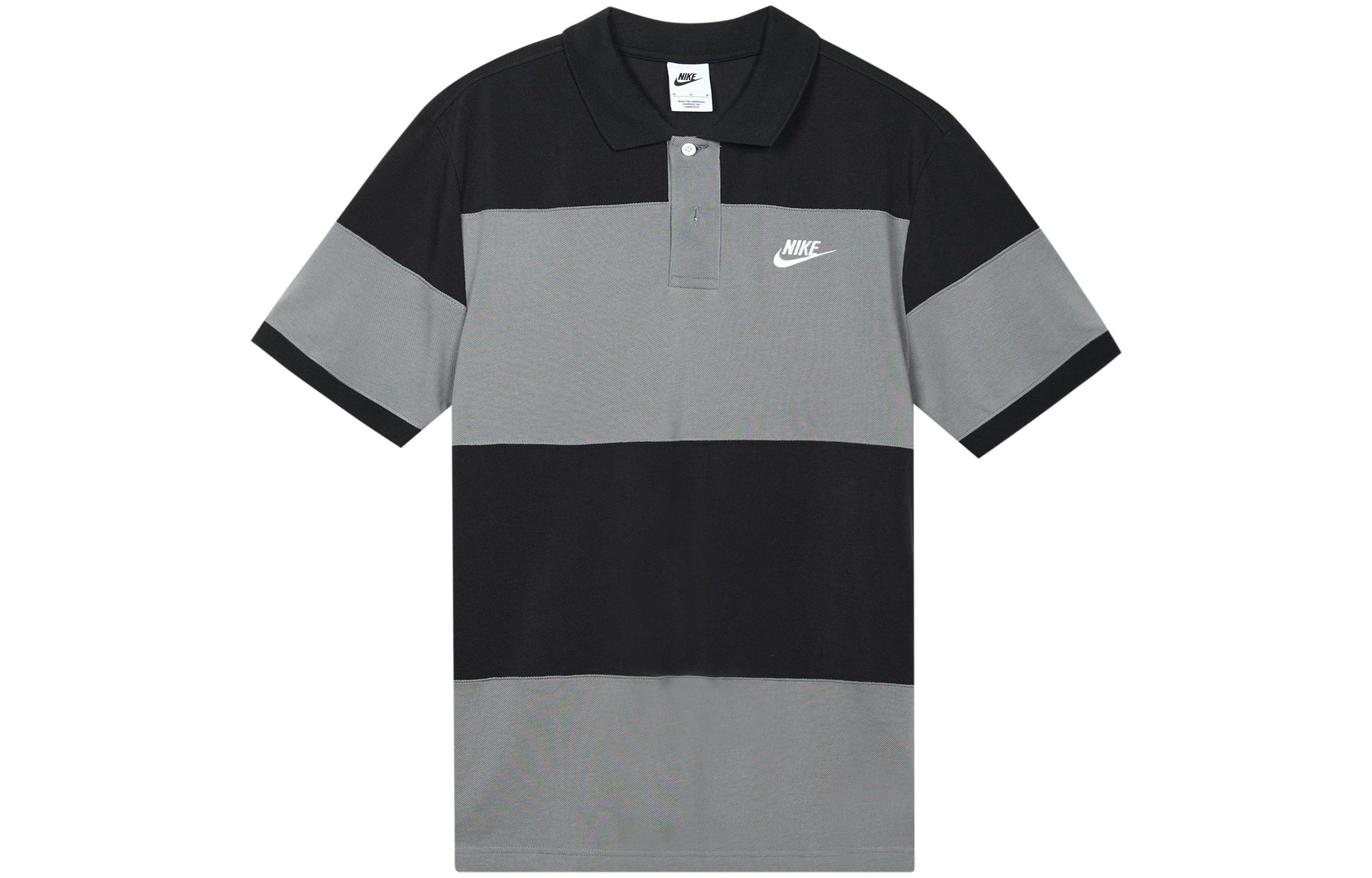 

Nike Sportswear Sport Essential Polo Shirt Black Smoke Grey DM6951-010 L