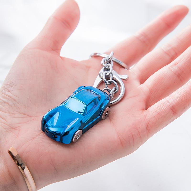 Creatief Mini Auto Model Metalen Sleutelhanger - Cadeau voor Kinderen