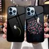 Niedliche Astronauten-Hülle aus gehärtetem Glas für Iphone 14 13 11 12 Pro Max Mini Xs Xr X 7 8 6s Plus Se 2022 Cover Protection Shell Capas
