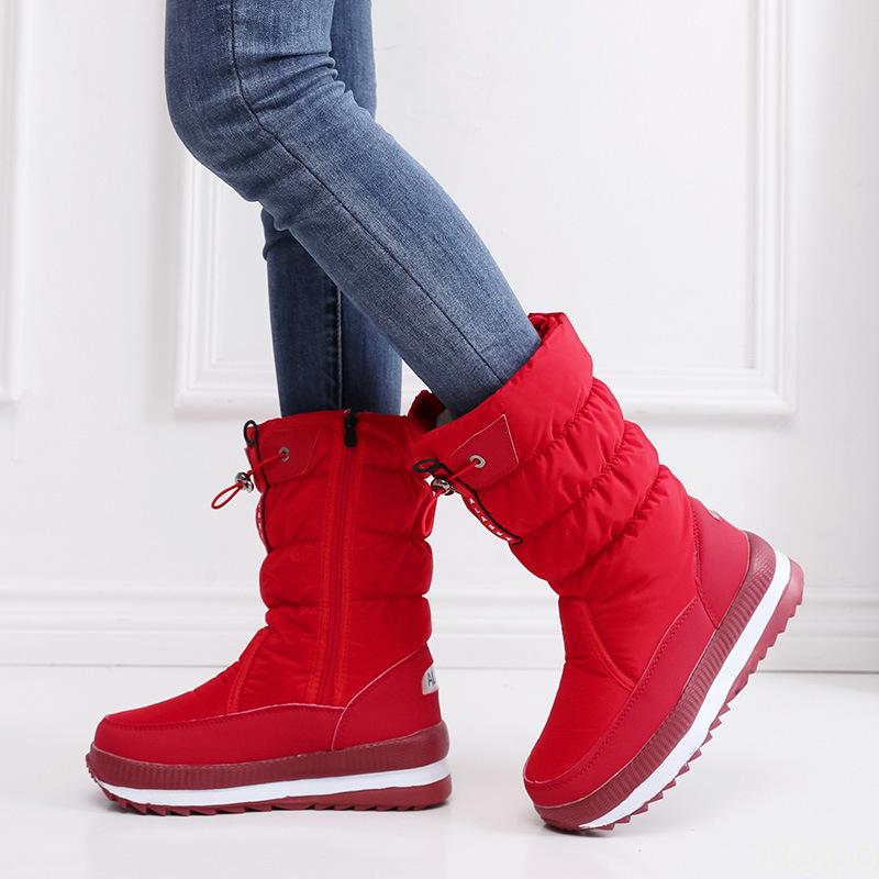 Fashion Women's New Winter Thick Warm Snow Boots Are Simple Comfortable Versatile Anti Slip Fashionable Women's Cotton Shoes
