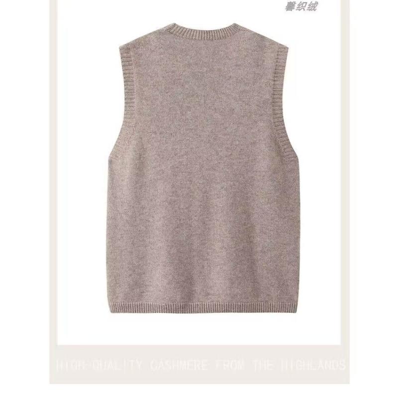 Knitted Cardigan Vest Women's Jacket Solid Color V-neck Fashion Casual Solid Color Top