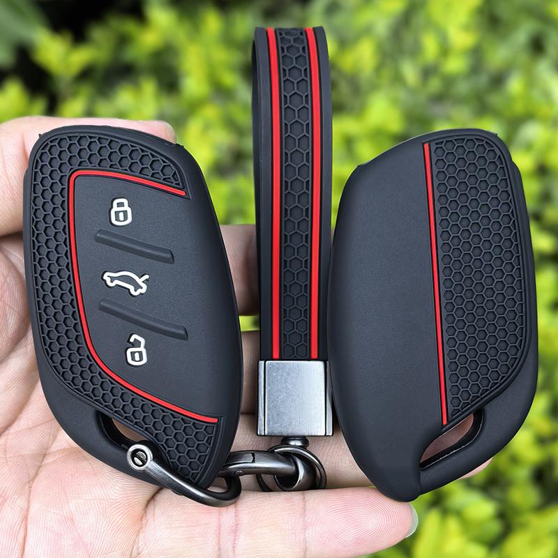 keychain for MG GT 2026 ZS ZX HS GT MG5 VE MG6 Silicone Car remote Key Case Cover fob key shell holder Keychain