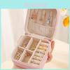 Jewelry Organizer Box With Leather Material For Earrings And Rings Storage