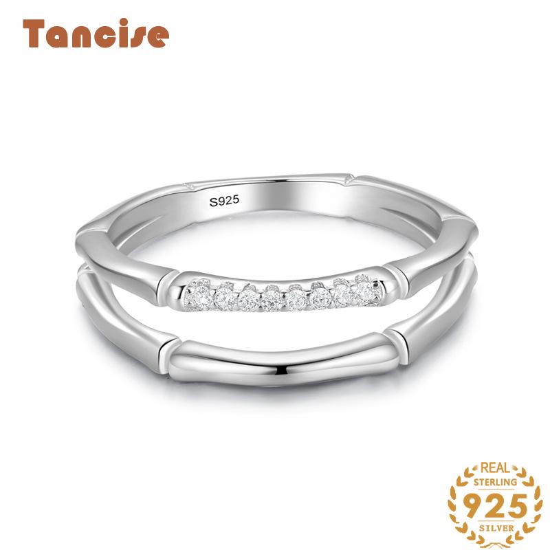  Klasični srebrni prsten od cirkona Tancise, ženski nakit, poklon za vjenčanje_voghion.com