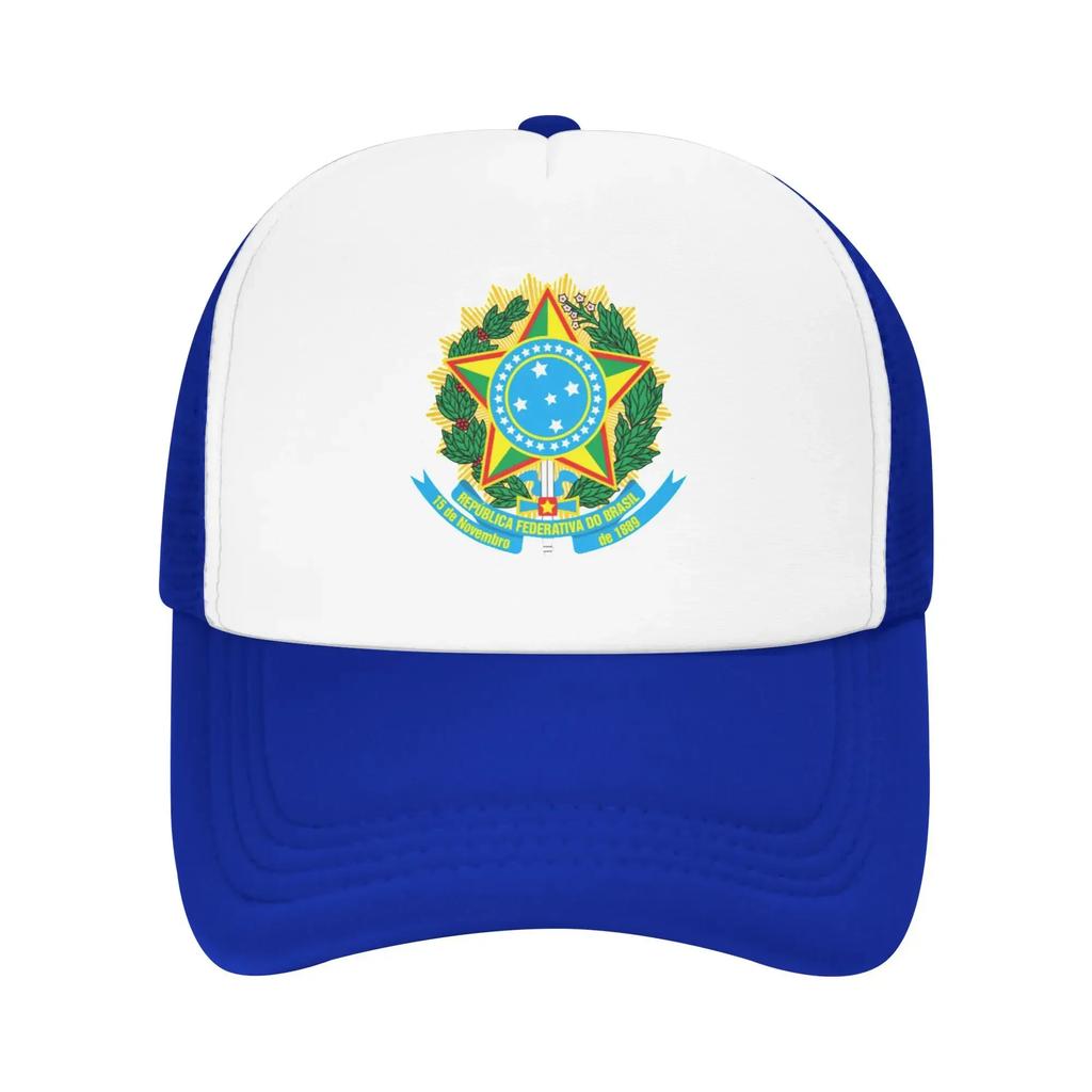 Y2K Brazil Coat of Arms Hiking Mesh Baseball Caps For Mens  Personalized Male Beach Golf Hat Peaked Cap