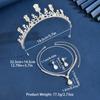 Crown Tiara Necklace Earrings Vintage Atmospheric Rhinestones Birthday Crown Hair Accessories Bridal Wedding Dress Three-Piece Set