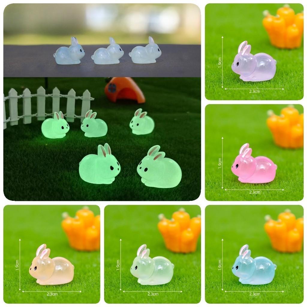 Landscape Micro Noctilucent Rabbit Decoration Accessories Desktop Dolls Toy