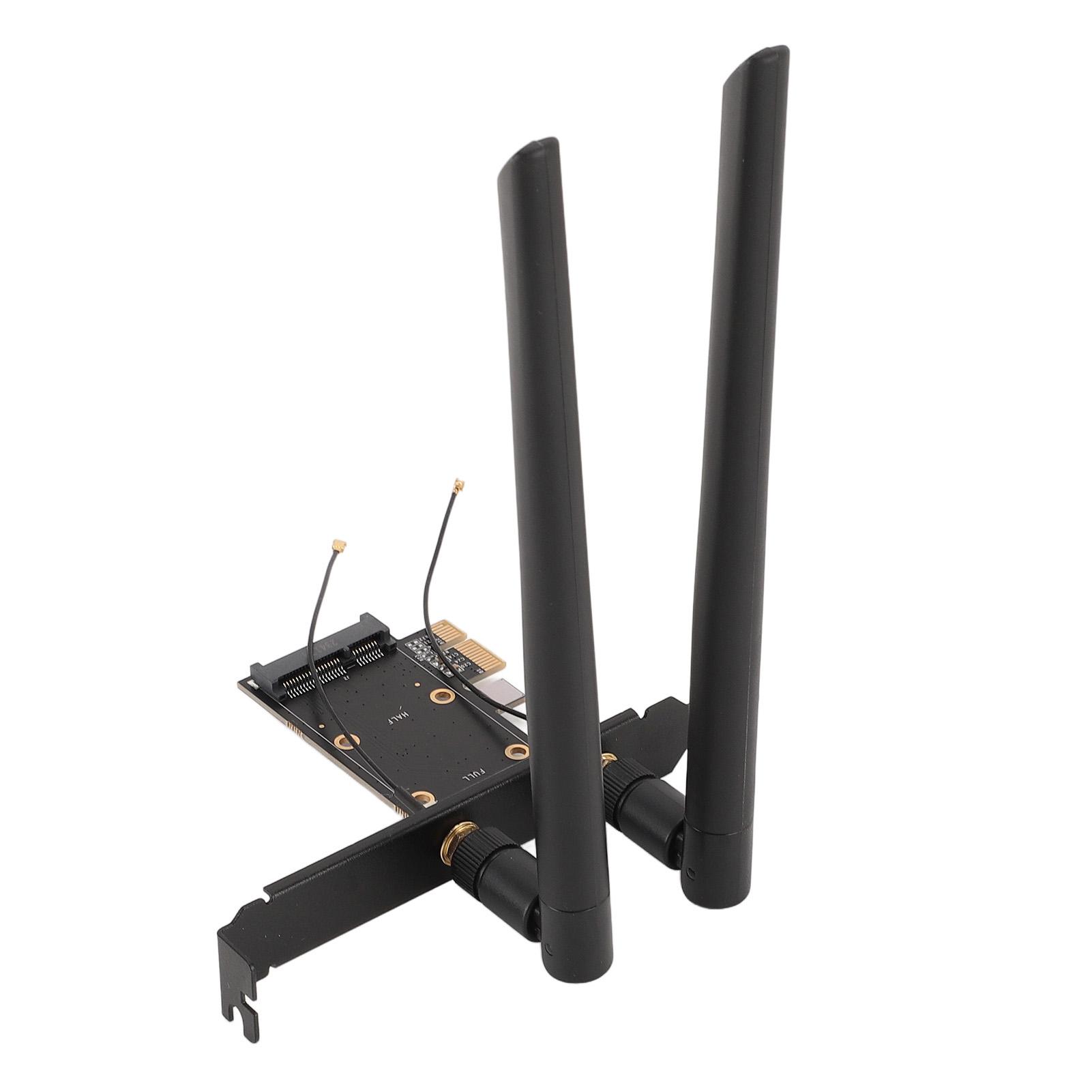 

PCIE to PCIE Adapter with 8DB Dual Antennae PCB PCI Express to PCI Express Network Adapter Card for