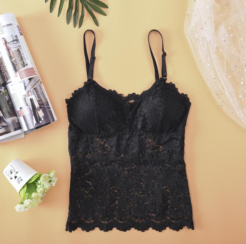 Lace Backless Camisole Top with Padded Bra – Women's Inner Wear & Sports Bra