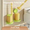 Disposable Toilet Brush Kit with Removable Heads for Bathroom Germ-Free and Efficient Strain-Free Cleaning