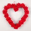 Valentine'S Day Love Red Rose Wreath Door Hanging Couple Party Decoration Rattan Pendant Wedding Scene Decoration