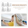 8Sets Blind Brackets Stainless Steel Classic Holders Easy Install Replacement Pin Bolts for Mini Blinds Window