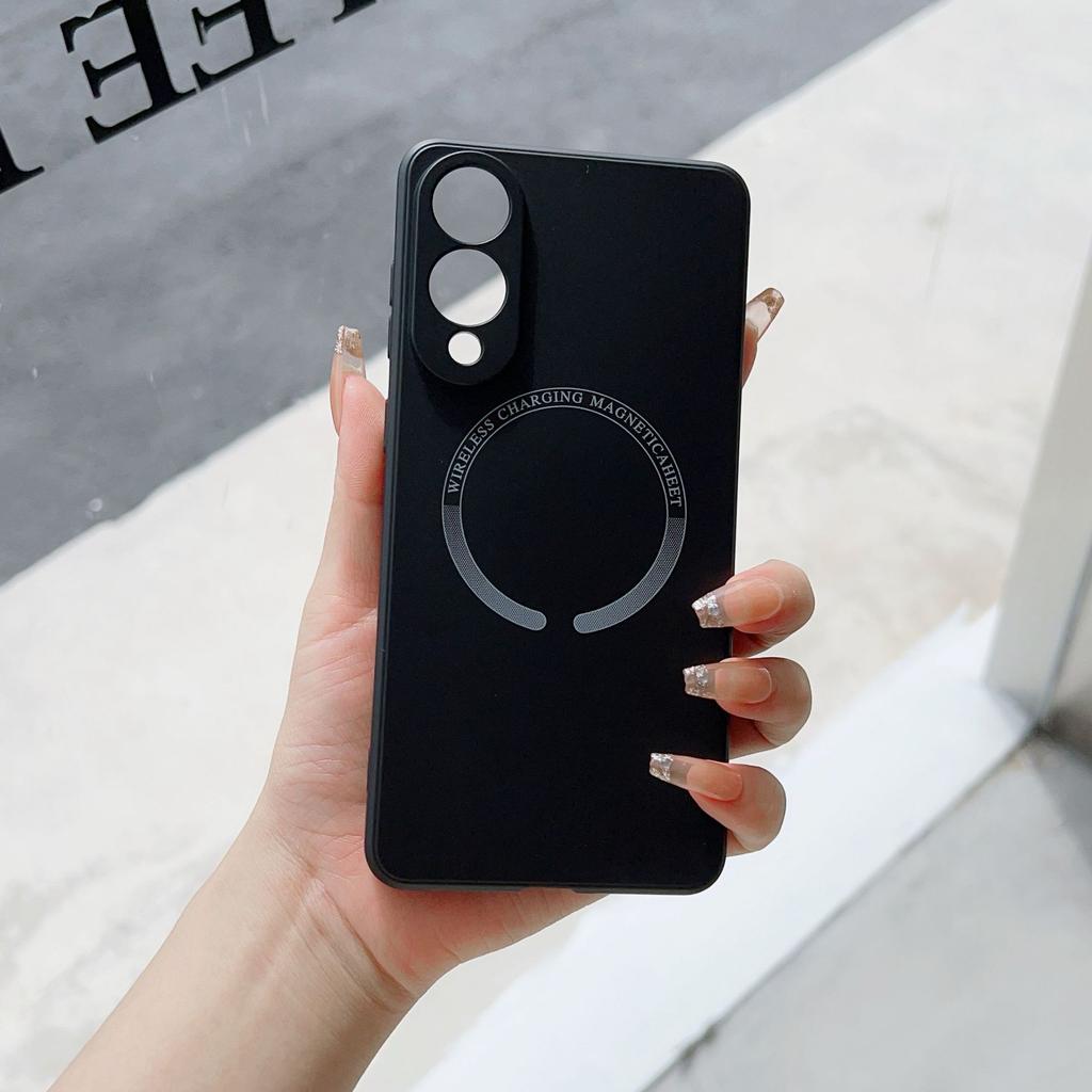 Suitable for Samsung S25Edge Mobile Phone Case Rubik's Cube Liquid Magnetic S24Ultra Full Inclusive Anti Fall S23plus