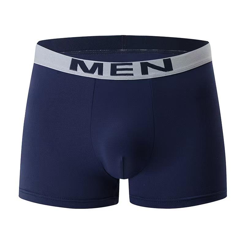 5-Pack Men's Solid Color Boxer Briefs - Simple, Fashionable, Casual Elastic Waist Underwear