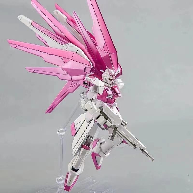 

New HG 1/144 ZGMF-X10A Freedom Freshman Ver Cherry Blossom Color Scheme Mecha Assembly Model Anime Action Figures Gift No sticker