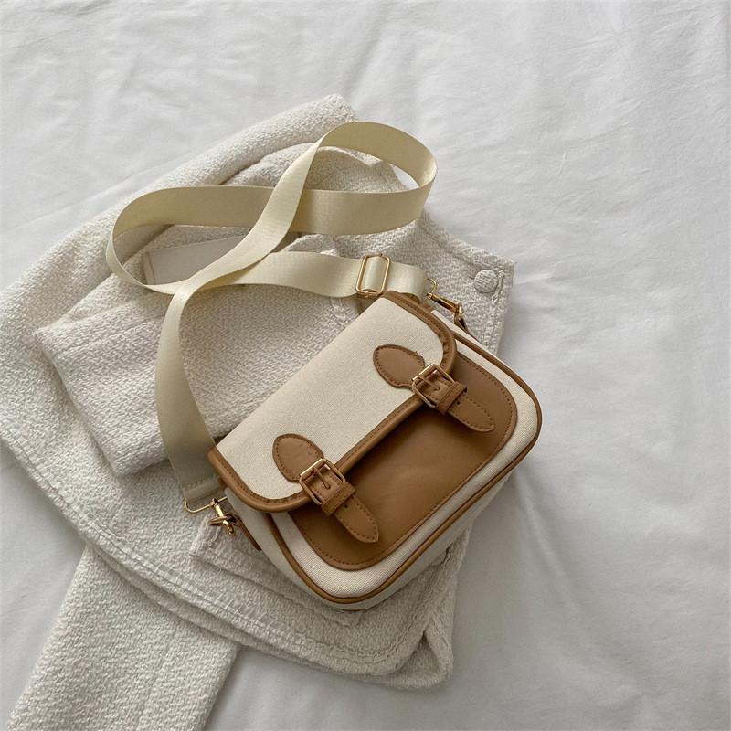 Stylish Pu Leather Crossbody Bag Trendy Street Style Medium Square Bag 2023