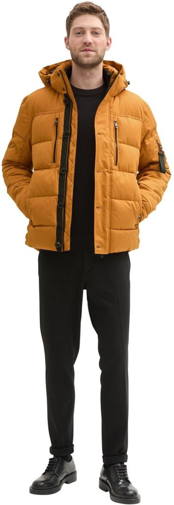 Demi-season Jacket Tom Tailor Puffer Jacket with Detachable Hood (1041323) Peanut Butter Brown