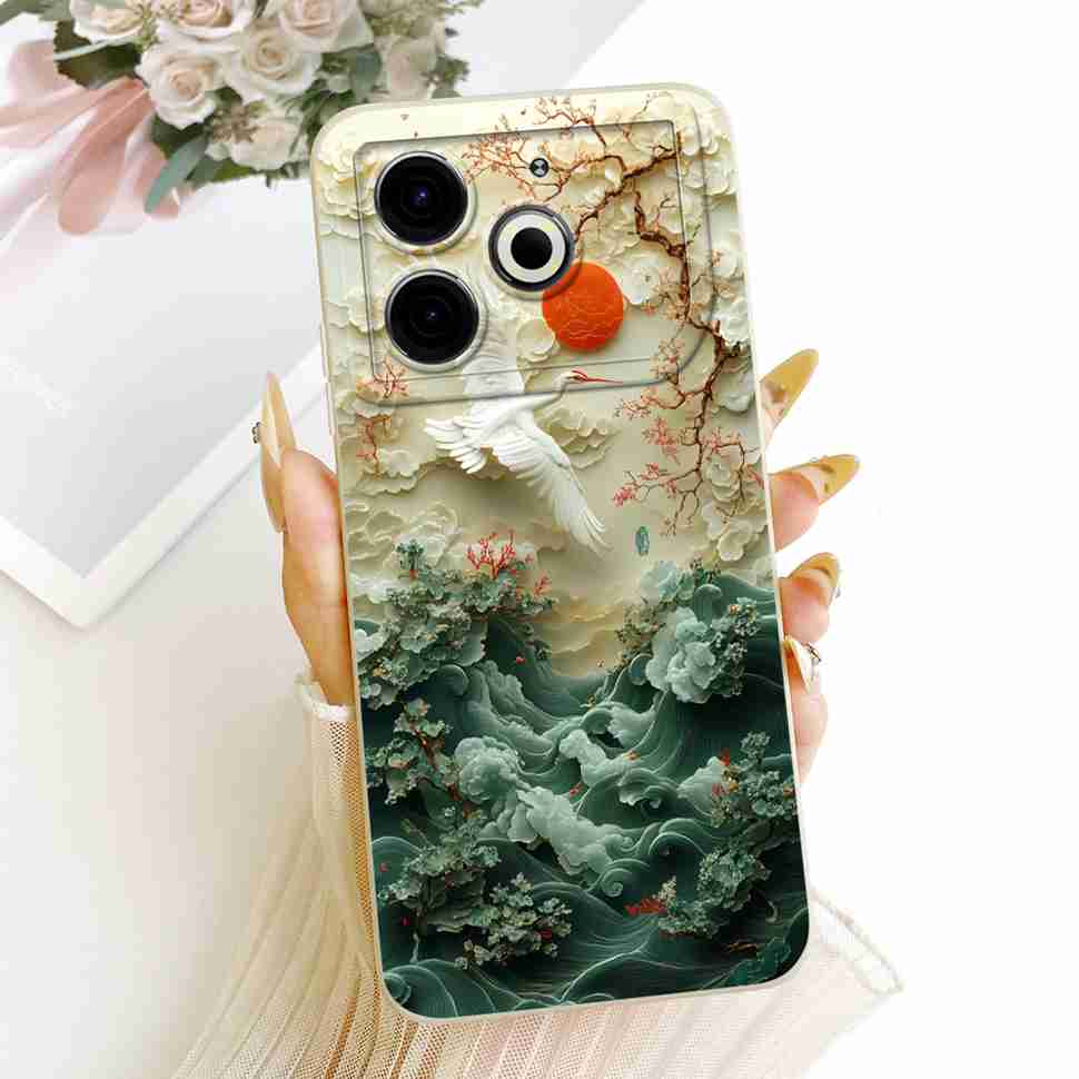 For Tecno Pova 6 Neo Case Pink Cherry Cartoon Silicone Phone Casing Tecno Pova6 Neo 6Neo LI6 Case Protection Back Cover