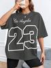 Los Angeles 23 Cotton Print Tee Shirt Original Loose Comfortabletshirt Individual Casual Soft Tee Top Aesthetic Fashion T-Shirt