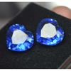 18.89 Ct Natural Flawless Blue Tanzanite Heart Cut Loose Gemstone Pair