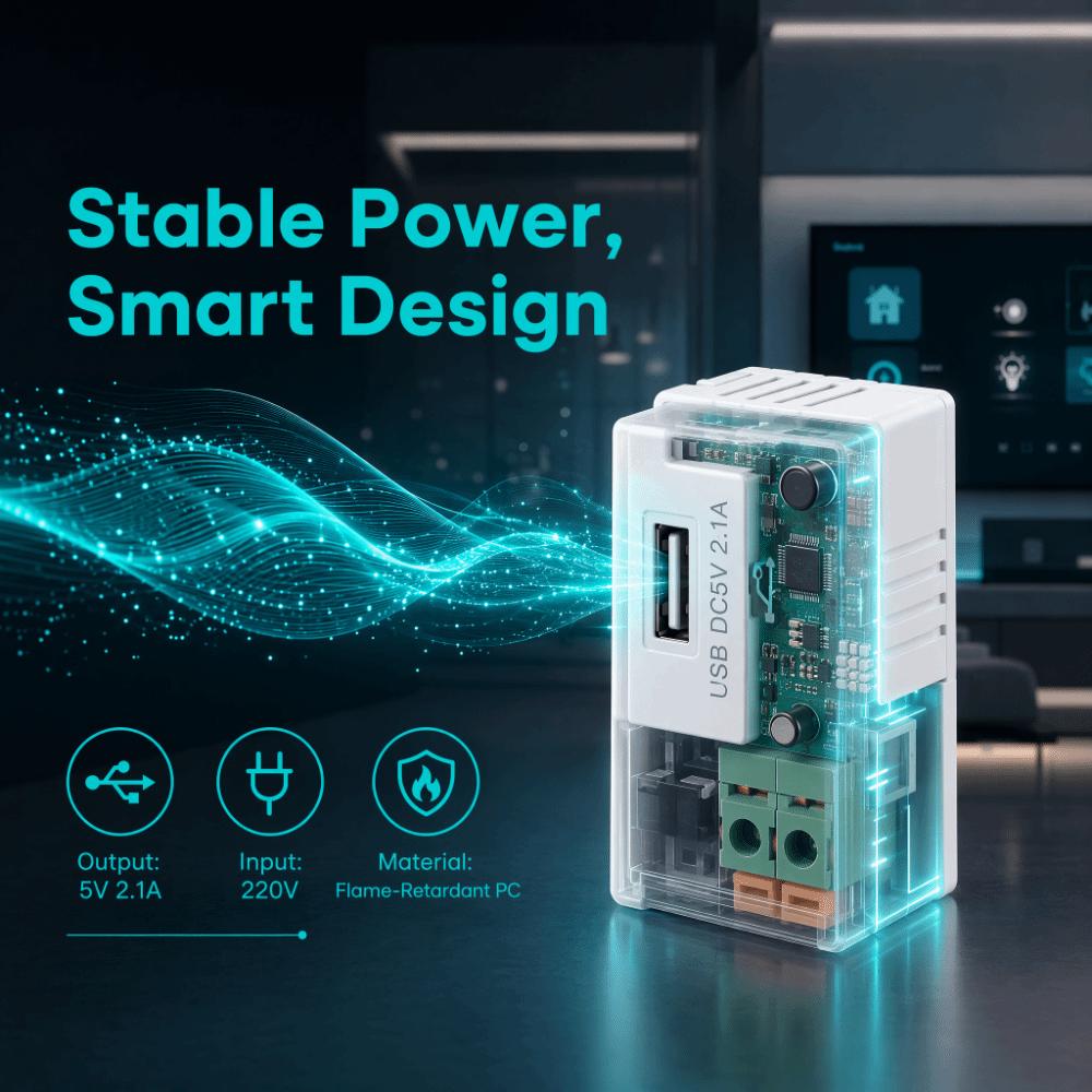 220V Input Voltage Power Adapter Module DC 5V 2.1A Output Charging Panel Socket  Phone Charging