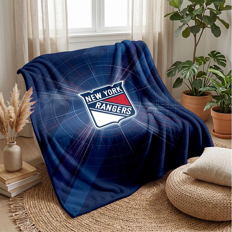 New York Rangers Flannel Fleece Blanket Cozy Warm Throw Blanket For Couch Bed Travel All Season Use