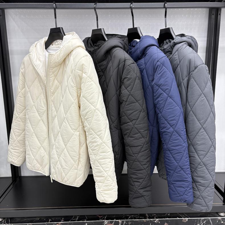2025 Men's Hooded Winter Cotton Jacket - Solid Color, Warm, Casual, High Quality