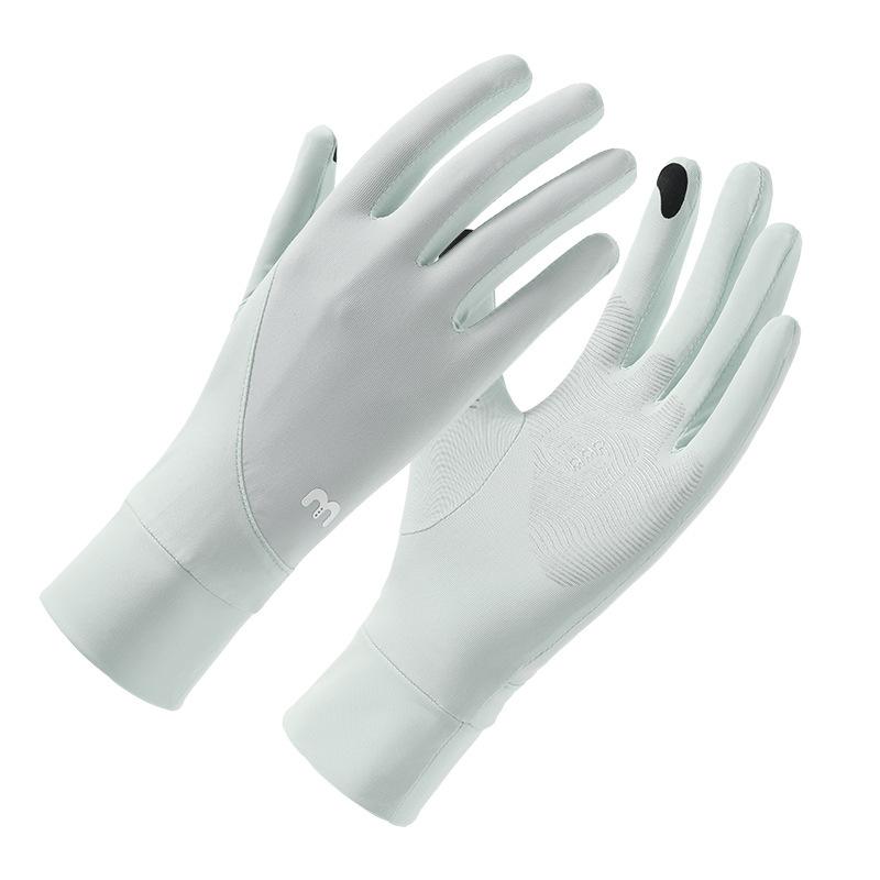 Sunscreen Gloves Summer Women UV Protection Color Matching Outdoor Touch Screen Non-slip Driving Sports Cycling Original Yarn Ice Silk Gloves