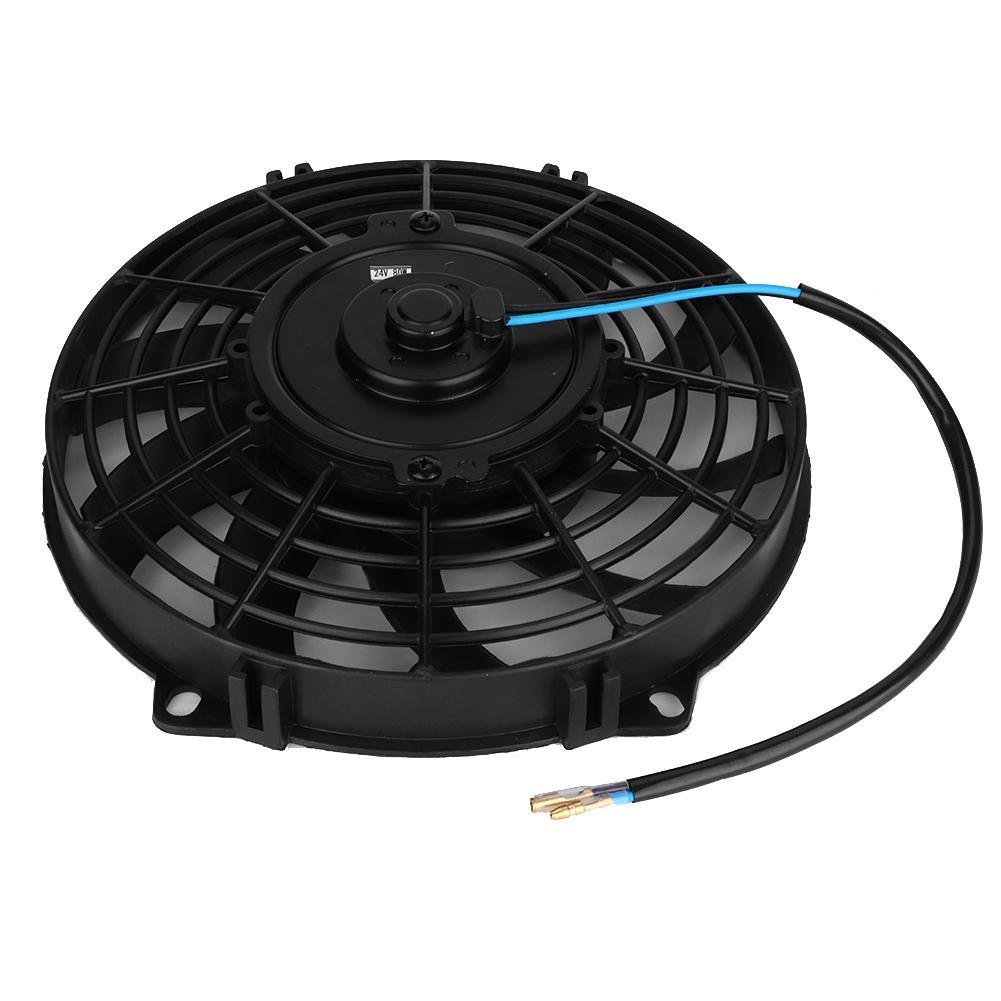 24V 9   Universal Car Curved Blade Air Conditioner Condenser Electric Cooling Fan