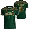 Mexican Flag-themed 3D Eagle Pattern Sport Quick-dry Breatha Men's T-shirt Outdoor Football Sportswear Parent-child Clothing