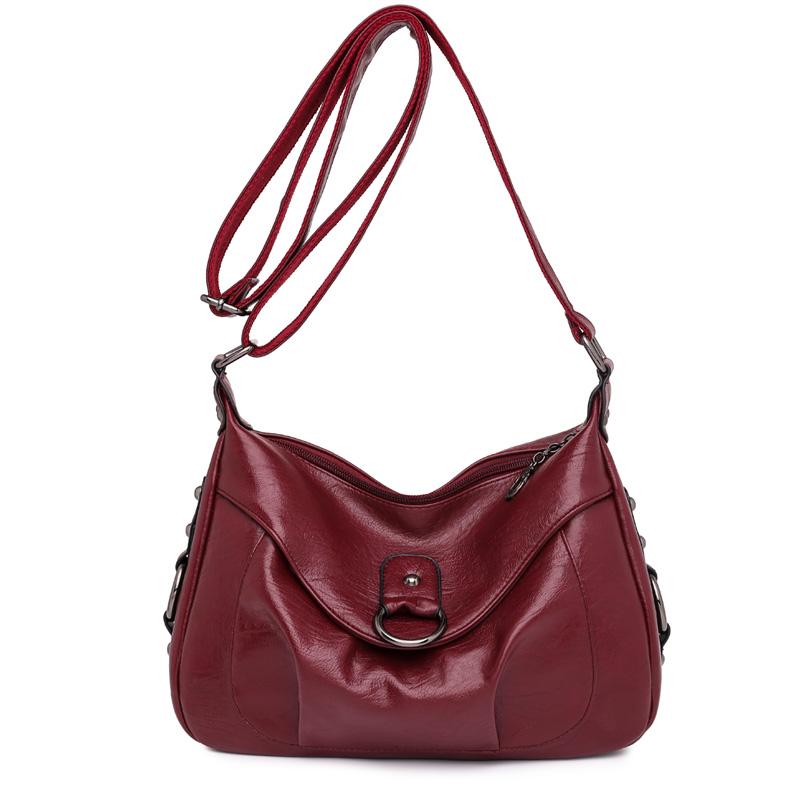 

Annmouler Women Shoulder Bag Vintage Crossbody Bag Pu Leather Messenger Bag Lady Handbag Purse Quality Women Sac A Main Flap Ba