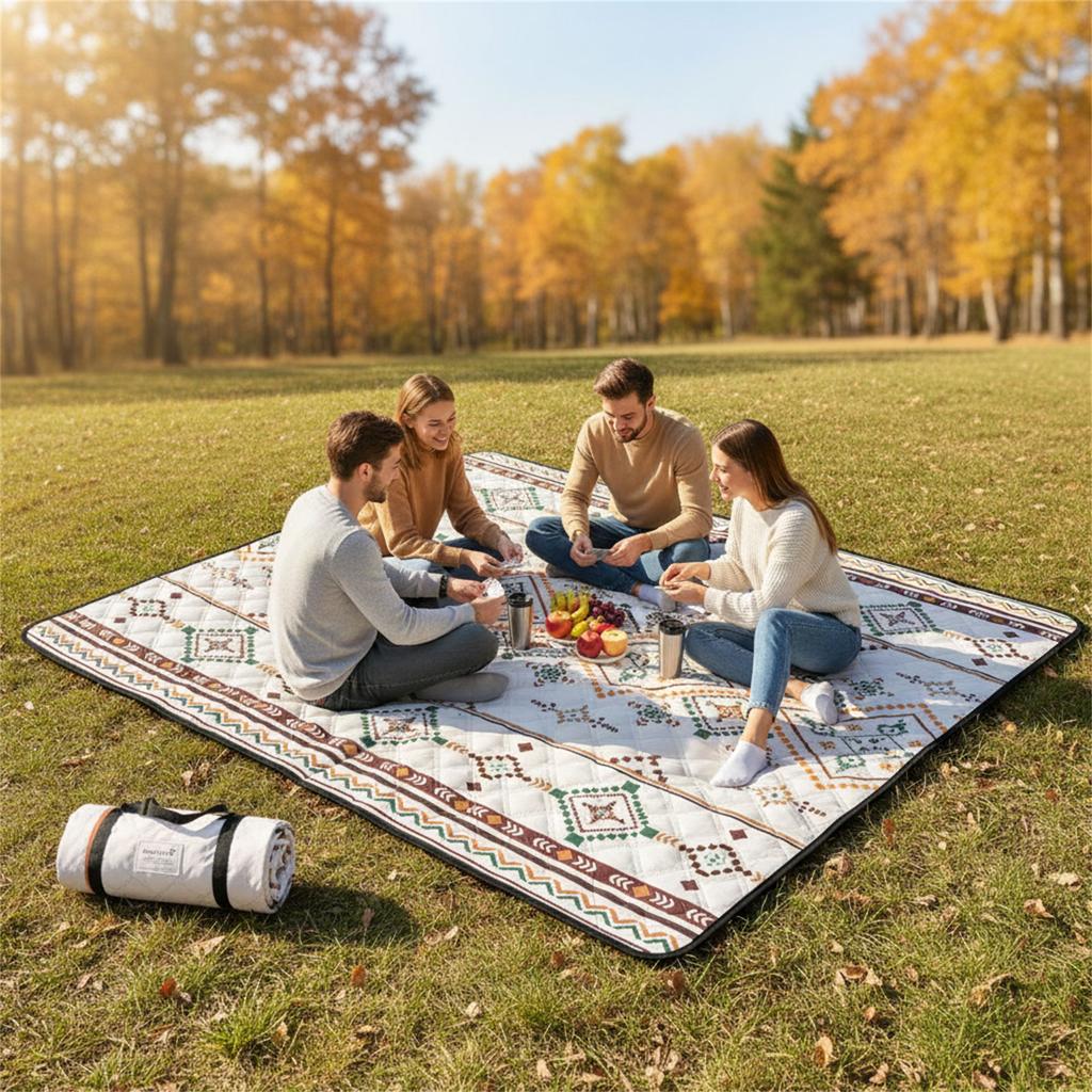 Camping Ground Mat With Ultrasonic Welding Technology Waterproof Foldable For Outdoor Use