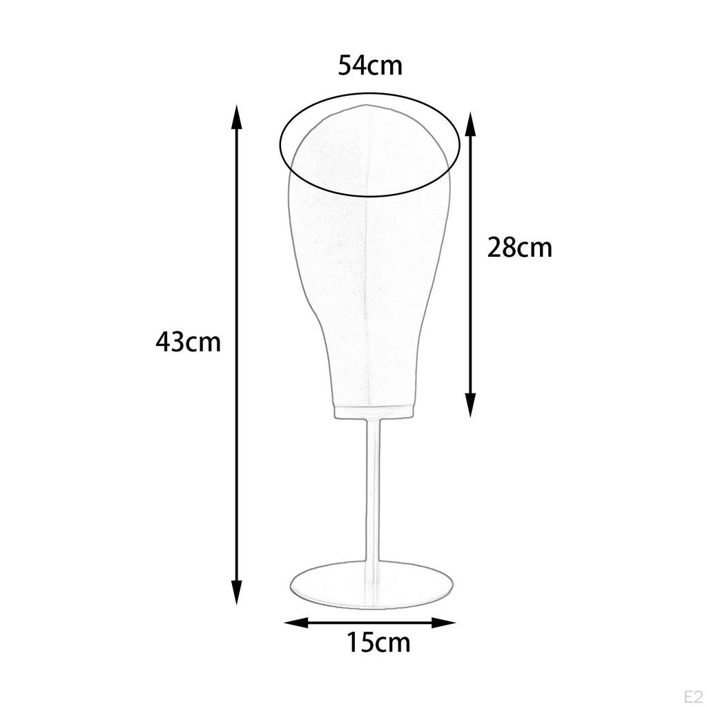17 Inch Stainless Steel Base Hat Hairpieces Display Stand Multipurpose for Store Mall Use