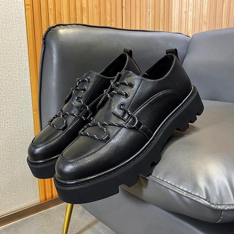 Мужская обувь Летняя тонкая дышащая деловая повседневная обувь в британском стиле Кожаная — фото 5