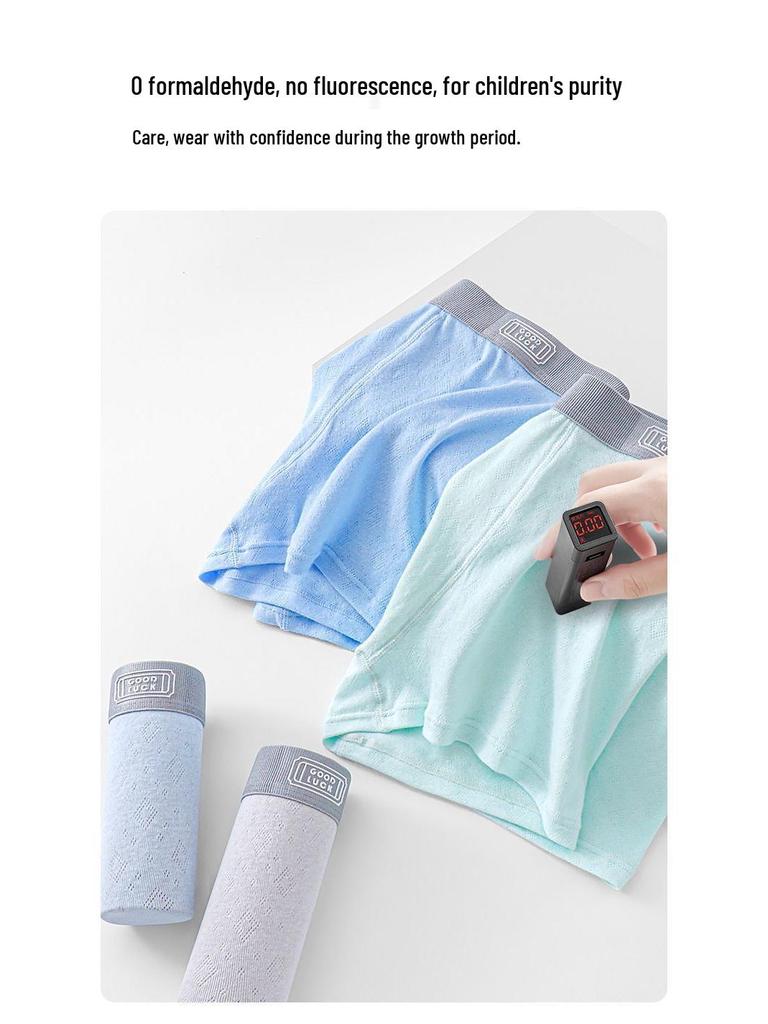 Jin Tong Wang Bavlněné boxerky pro chlapce ve vývojovém stádiu pro teenagery