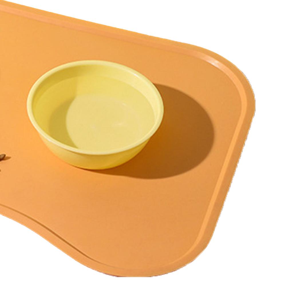 Pet Feeding Mat Waterproof Slip Resistance Silicone Dog Food Mat Cat Placemat for Floors